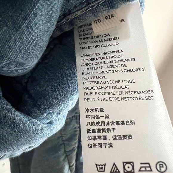 Free People Chloe Dolman Chambray Denim Quilted Jacket size S - Picture 4 of 11